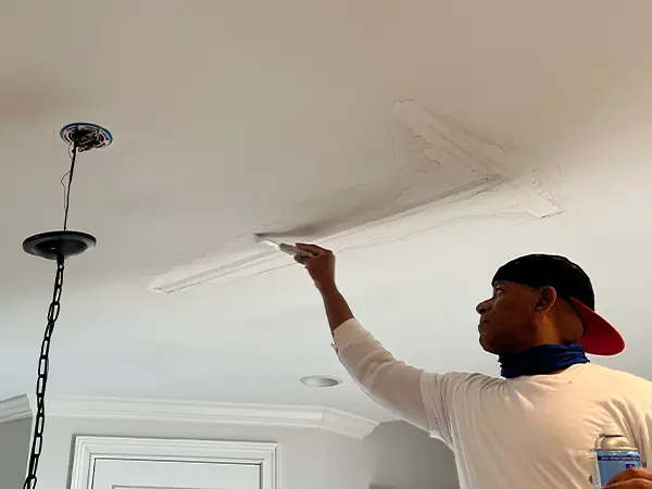 ceiling painting project painted white