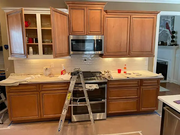 kitchen cabinets painting project after