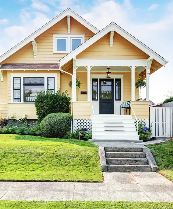 freshly painted home exterior in brentwood